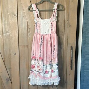 Pink Bunny Prairie Anime Dress